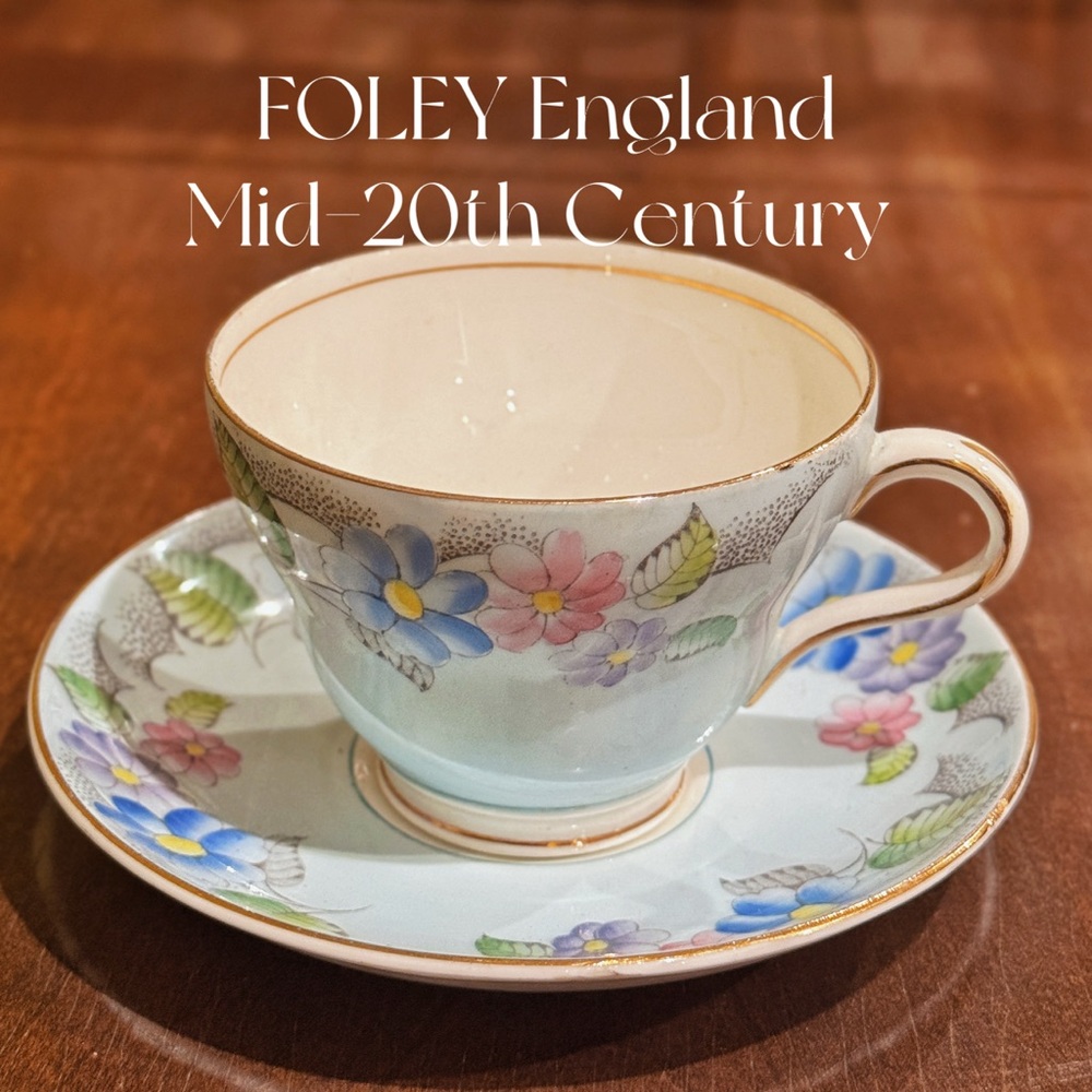 FOLEY England Vintage Bone China Teacup & Saucer